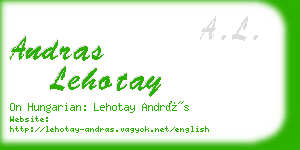 andras lehotay business card